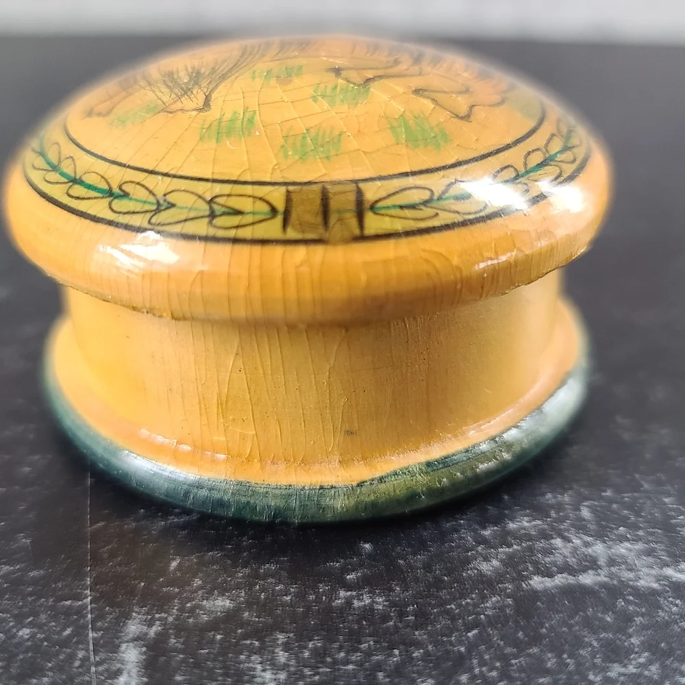Wooden Mini Cat Trinket Box